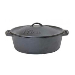 Megamaster Cast Iron Potjie Flat Pot No. 12