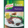 a sachet of Knorr Sauce Mushroom 36g on white background