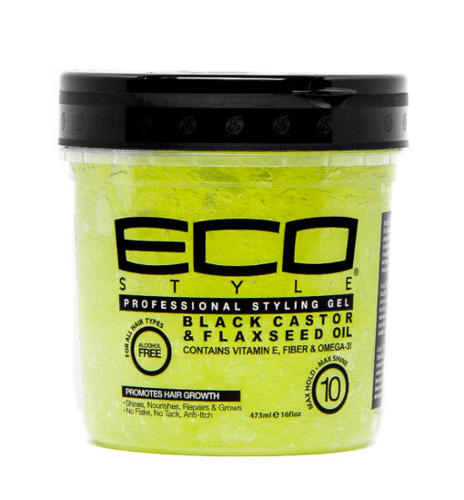 Eco Style Black Castor & Flax Seed Styling Gel 473ml