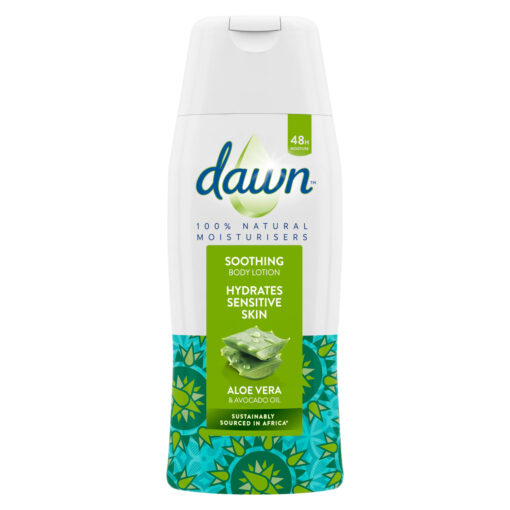 a bottle of Dawn lotion aloe vera and avacado 200ml