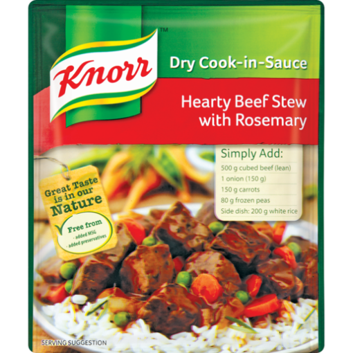 Knorr Dry Cook In Sauce Hearty Beef Stew With Rosemary 47g