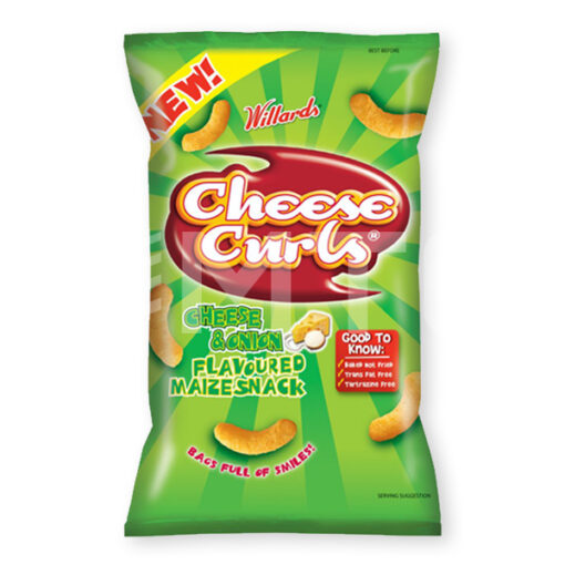 Willard's Cheese Curls Cheese & Onion 150g