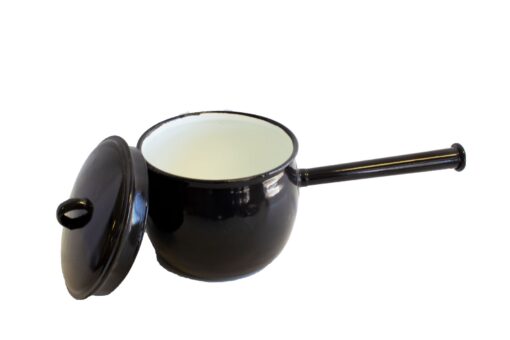 3.5L Enamel Belly Pot With Long Handle