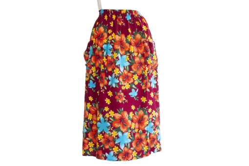 Skirt Burgundy Floral Print