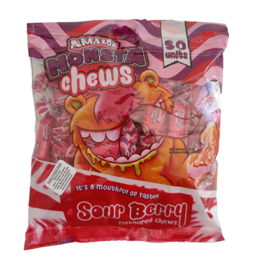 Amazon Monsta Chews Sour Berry 50's 350g