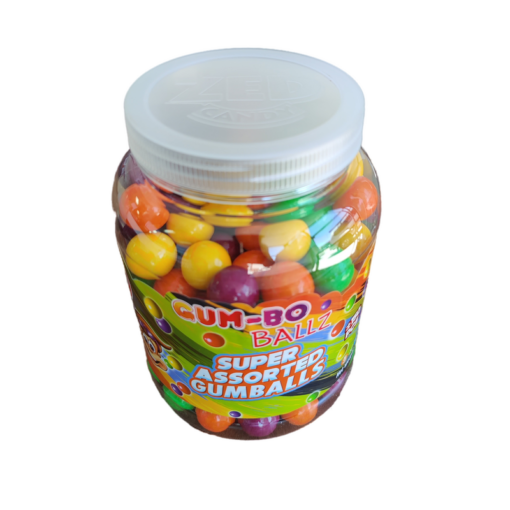 Gum-Bo Ballz Super Assorted Gumballs 975G (Approx 150 Pieces)