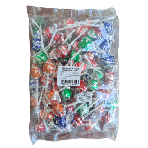 Red Mouth Pops Assorted 72's 800g