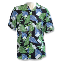 Mens Rayon Shirt Black Floral