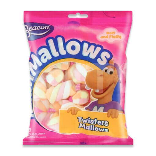 Beacon Mallows Twisters 150g Best Before 23/11/2023