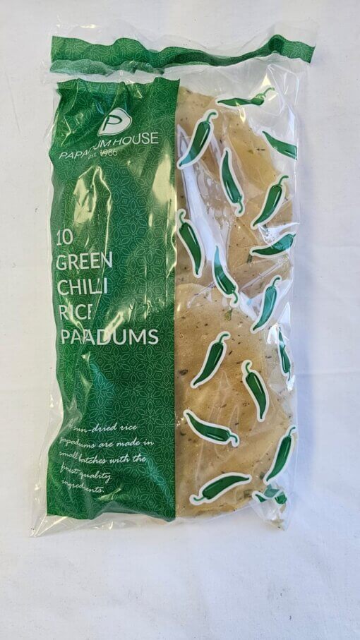 Green Chilli Rice Papadum 10's