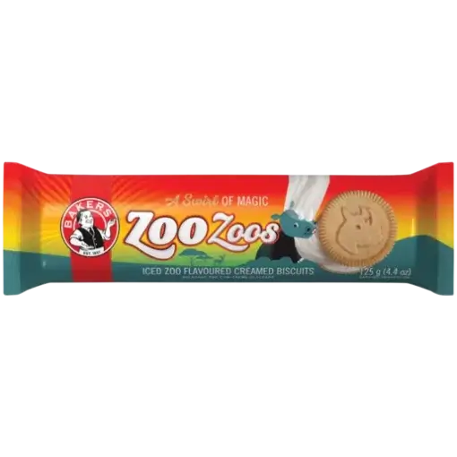 Bakers Zoo Zoos Cream Biscuits 125g