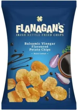 Flanagan's Kettle Fried Chips Balsamic Vinegar 120g Best Before 13 Aug 2025