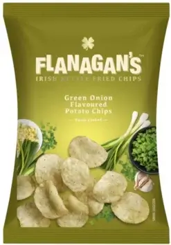 Flanagan's Kettle Fried Chips Green Onion 120g Best Before 2 Sept 2025