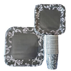 Disposable 60 Piece Paper Plate & Cup Set - Image 10