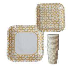Disposable 60 Piece Paper Plate & Cup Set - Image 8